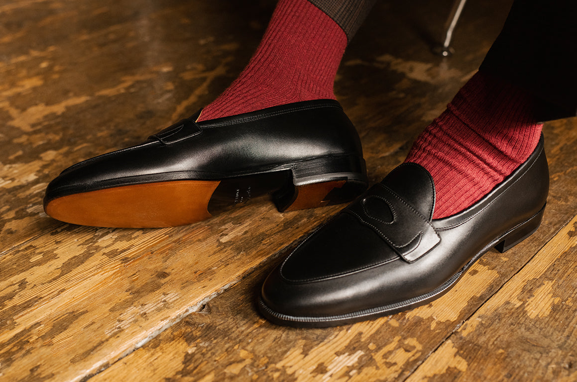 Men's Penny Loafers | Sagan Grand Penny Loafers | Baudoin & Lange