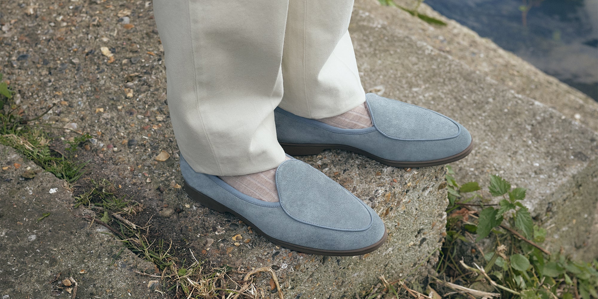 Blue Loafers | Men's Blue Loafers | Blue Suede Loafers for – Baudoin & Lange