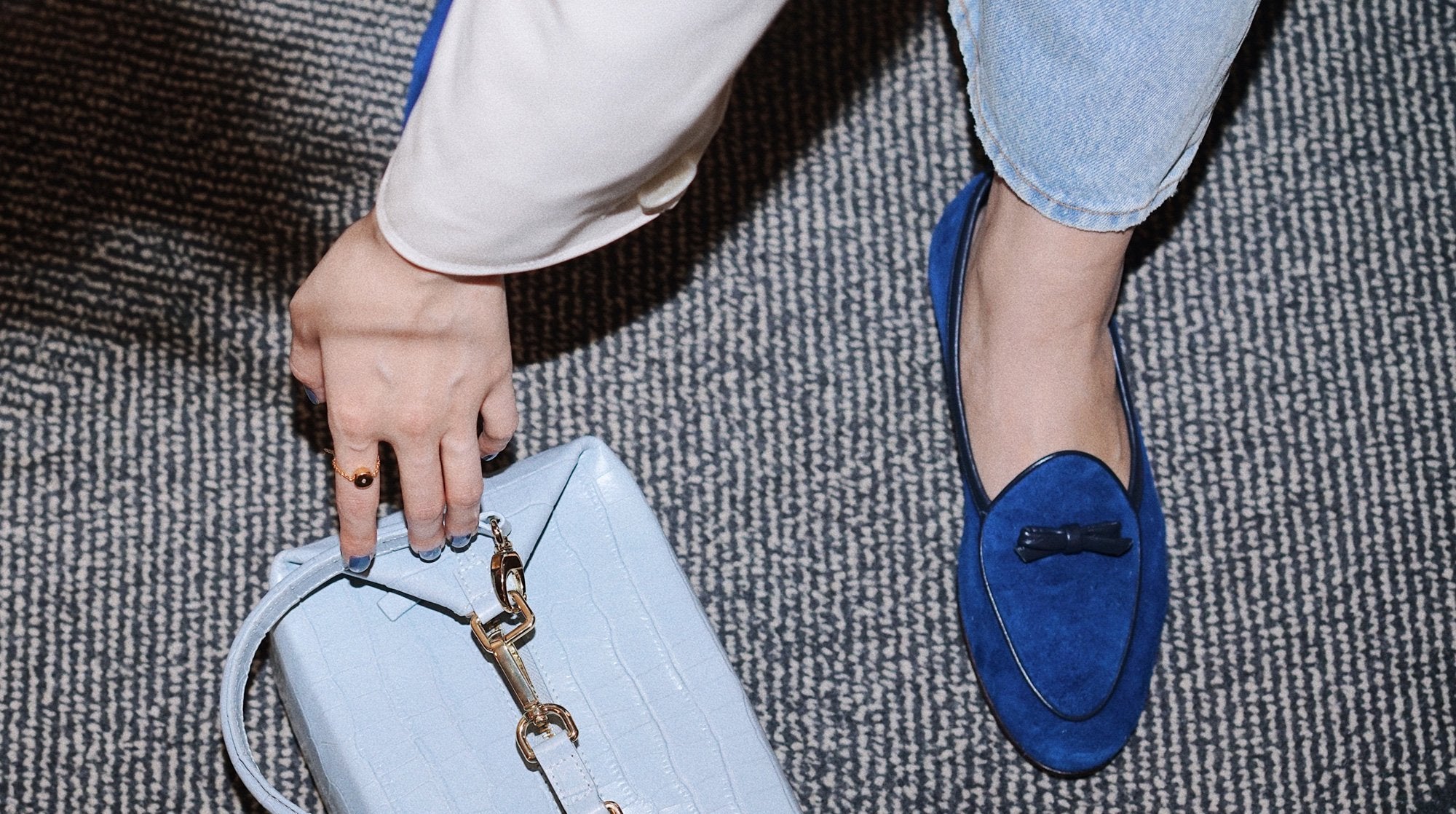 Blue Loafers Womens