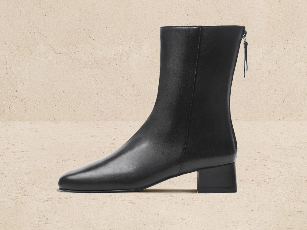 Debbie Boots in Black Nappa