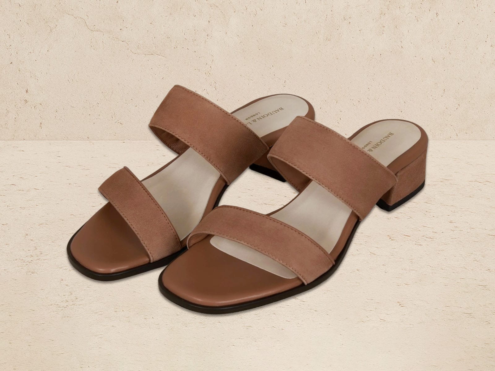 Plume Hi Sandal in Alezan Luxe Suede and Nappa