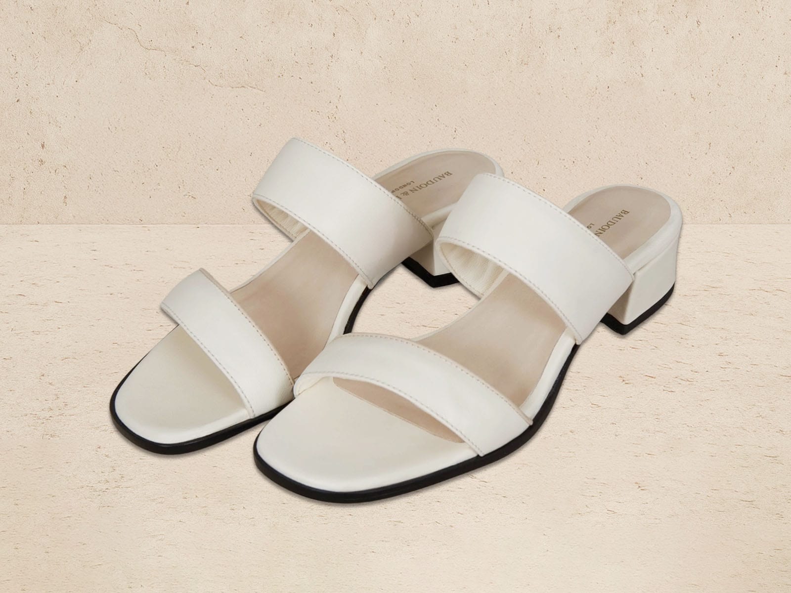 Plume Hi Sandal in Blanc Cassé Nappa