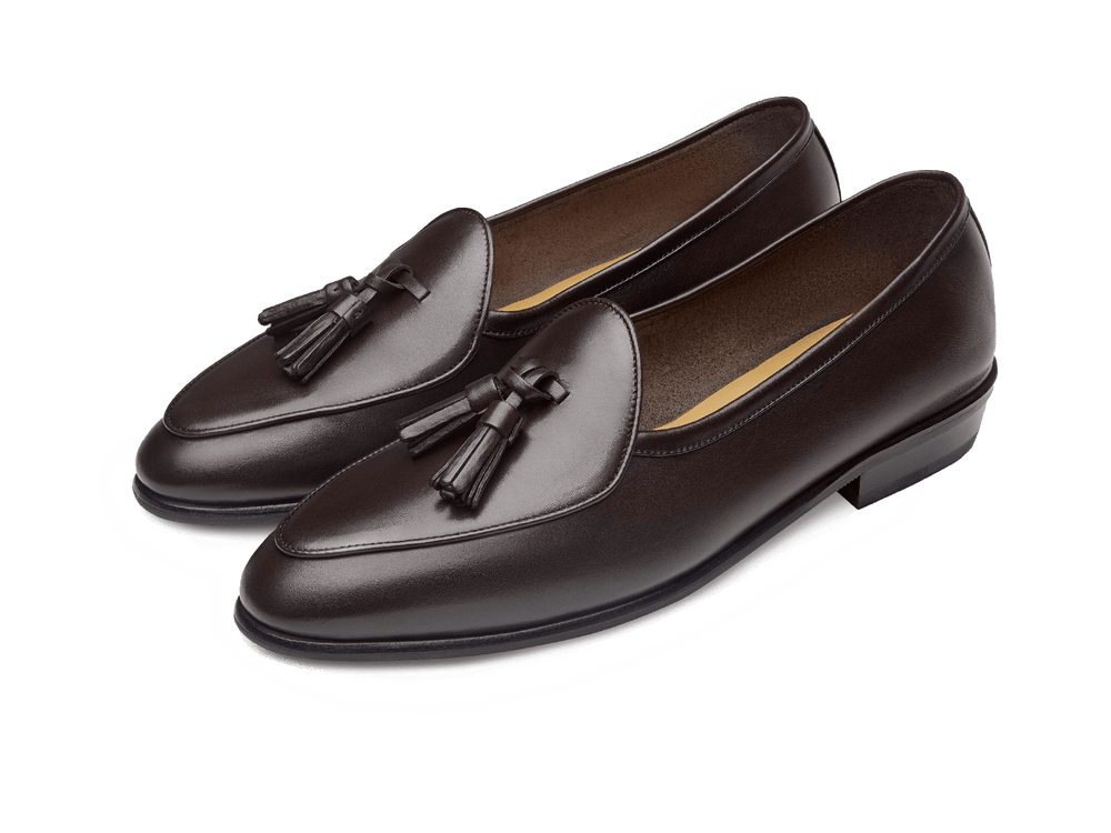 サガン・クラシック・タッセル・ローファー(ダークブラウン・ドレープカーフ/ラバーソール