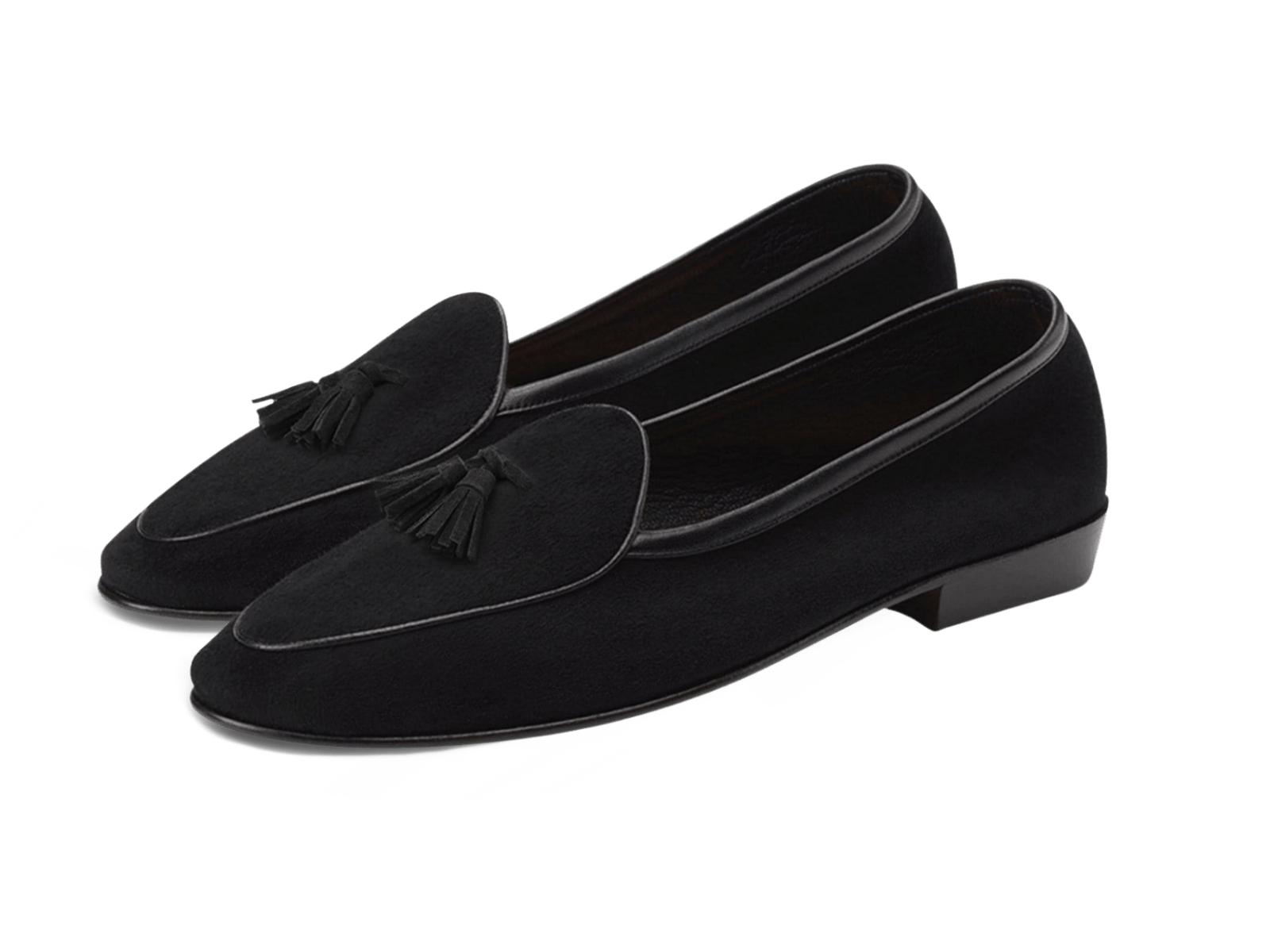 Baudoin Lange Women s Sagan Classic Tassels in Black Asteria Suede