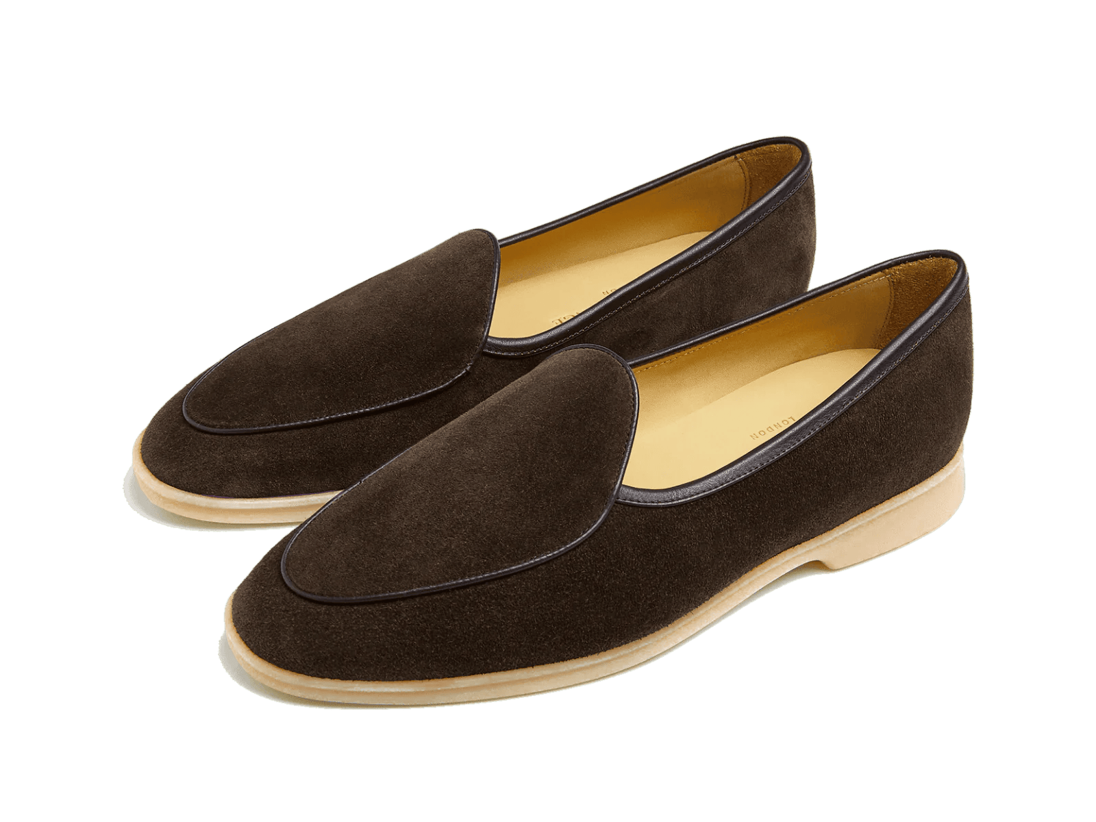 Stride Loafers in Dark Brown Glove Suede Natural Sole