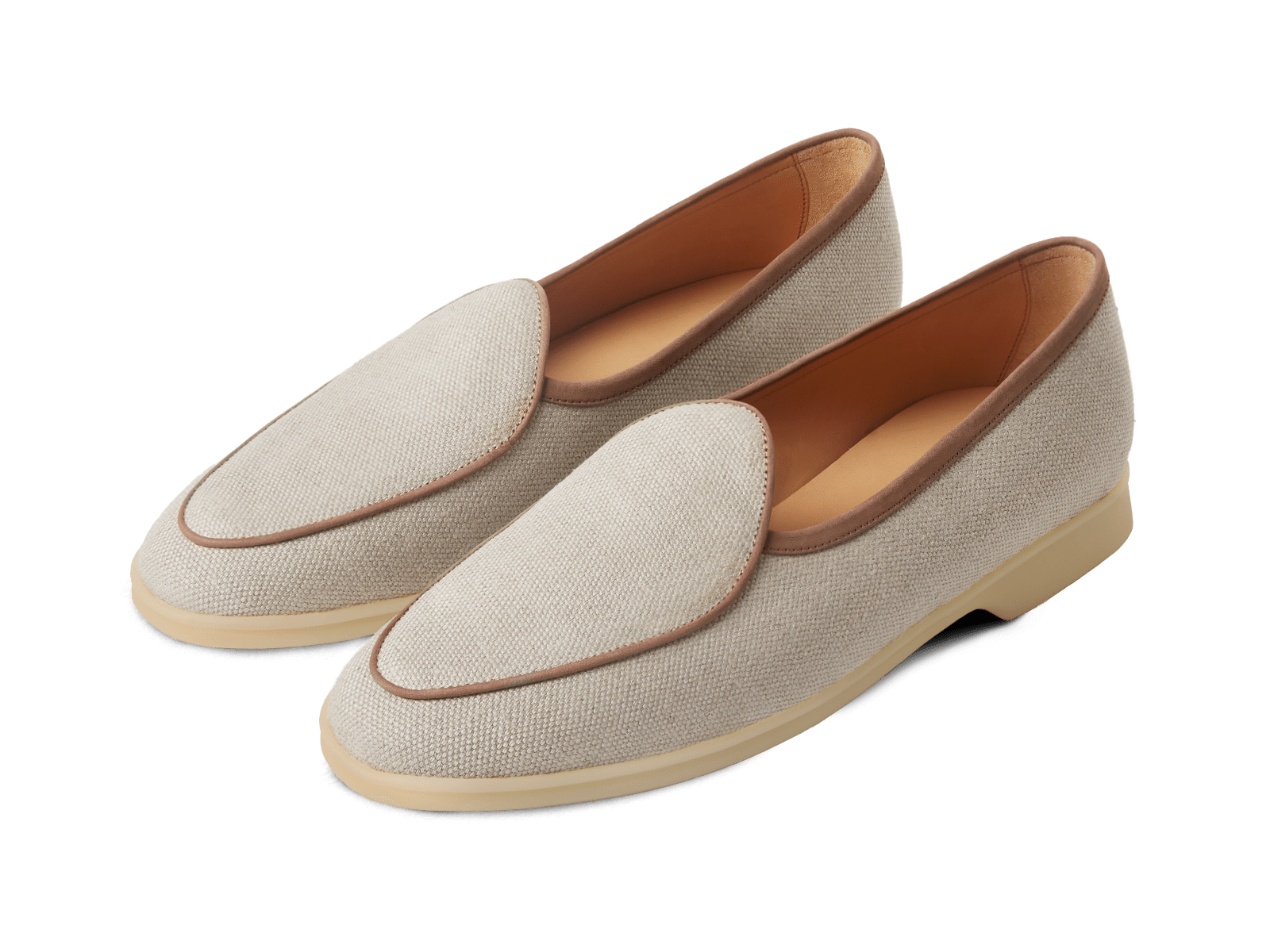Stride Loafers in Vachette Linen with Natural Sole