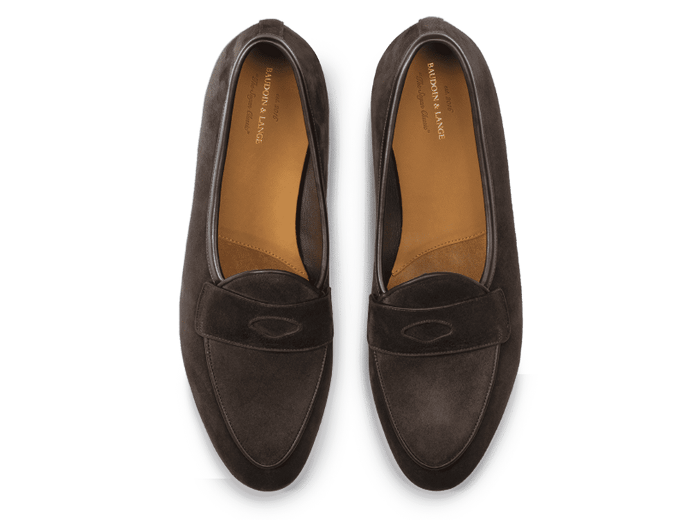 Sagan Ginkgo Loafers in Lusitanias Dark Brown Asteria Suede