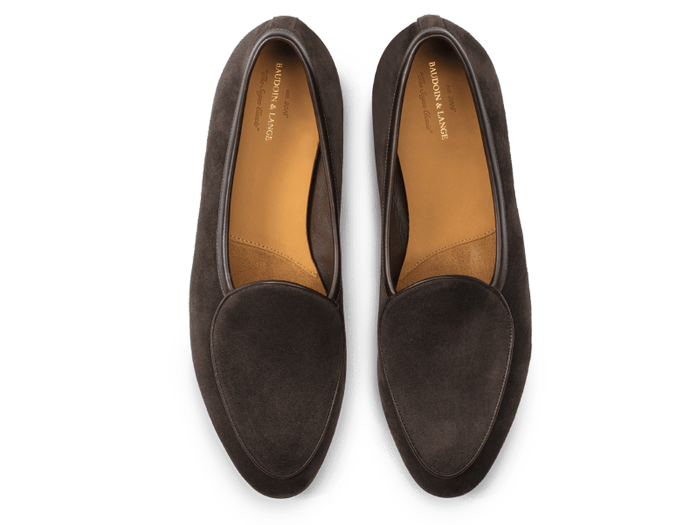 Sagan Rubber Loafers in Lusitanias Dark Brown Asteria Suede