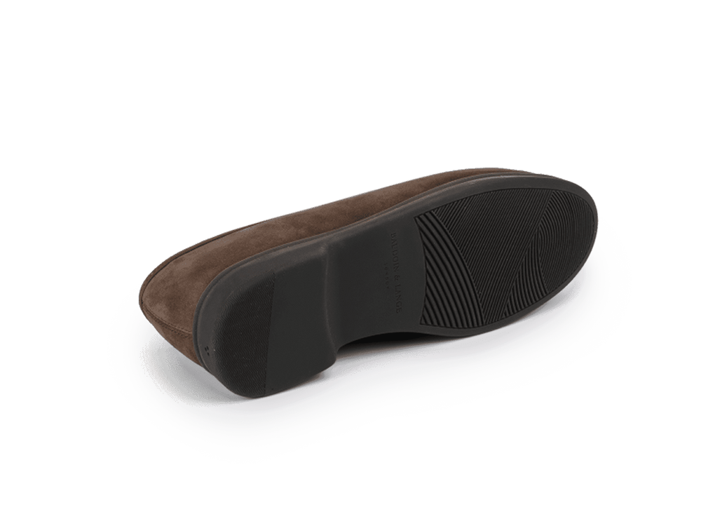 Stride Loafers in Deep Taupe Suede Dark Sole