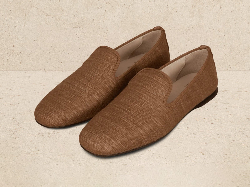 Fenice Loafers in Sirocco Silk and Gros Grain