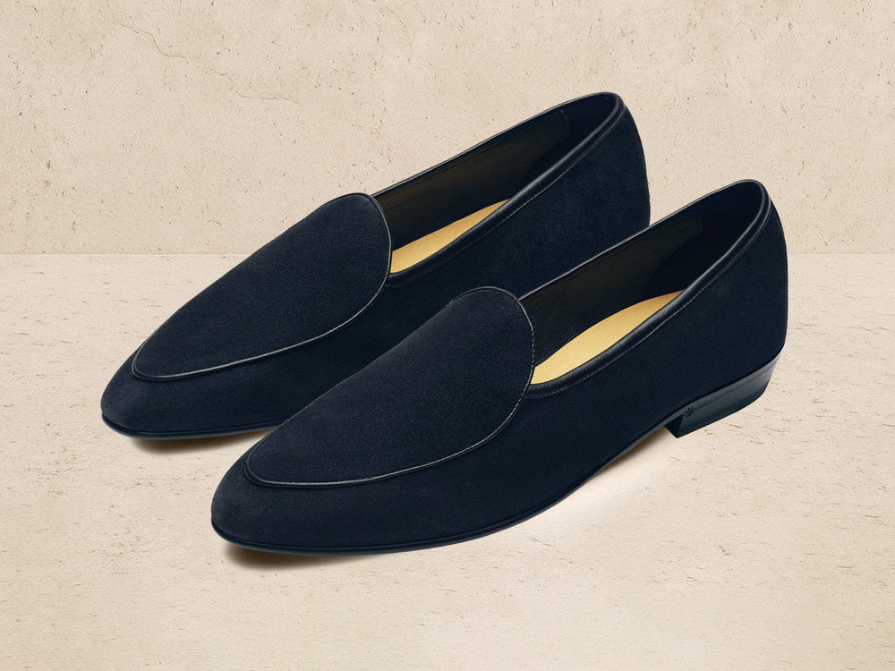 Sagan Classic Loafers in Midnight Navy Asteria Suede