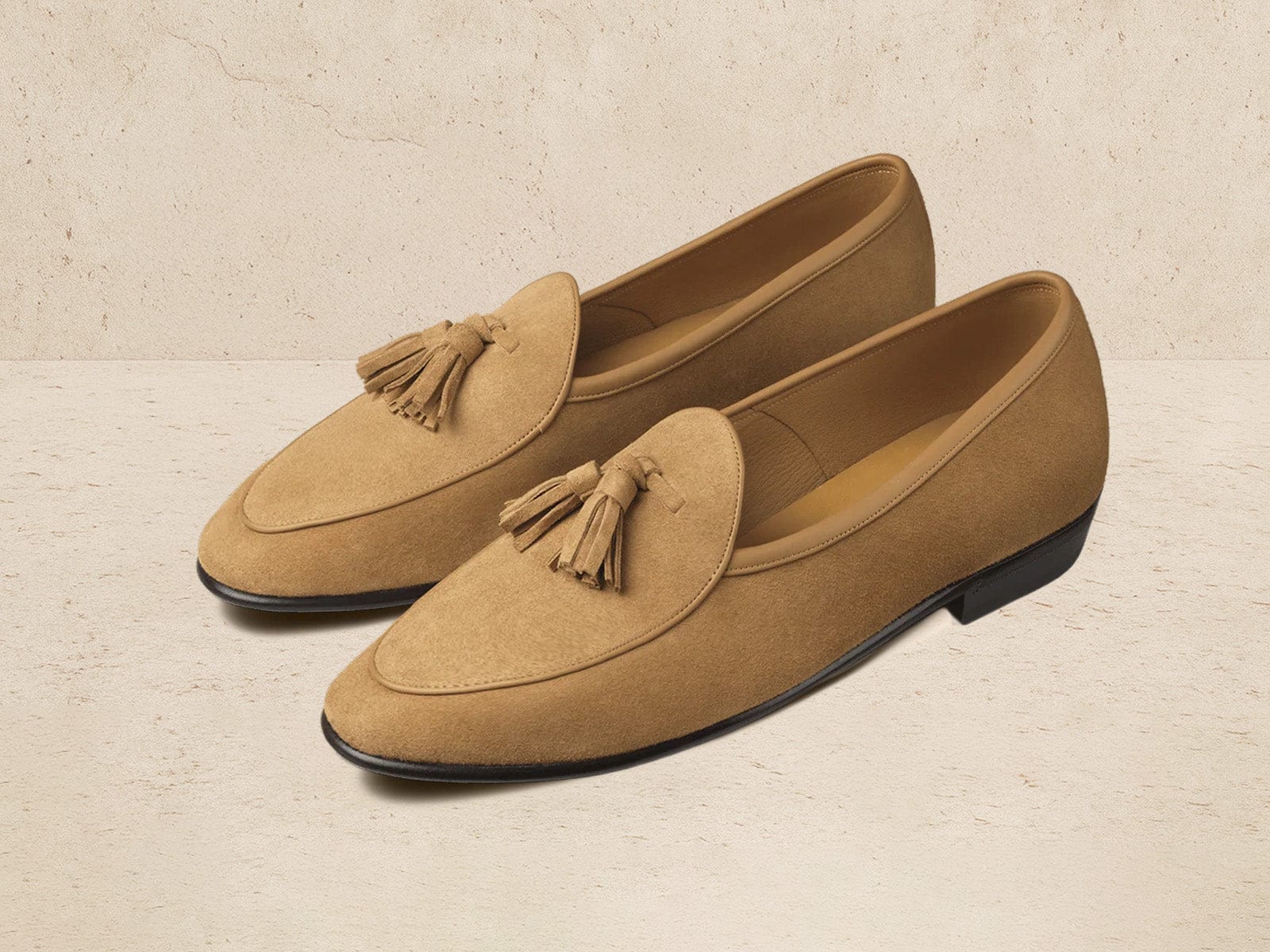 Sagan Classic Tassel Loafers in Sahara Asteria Suede