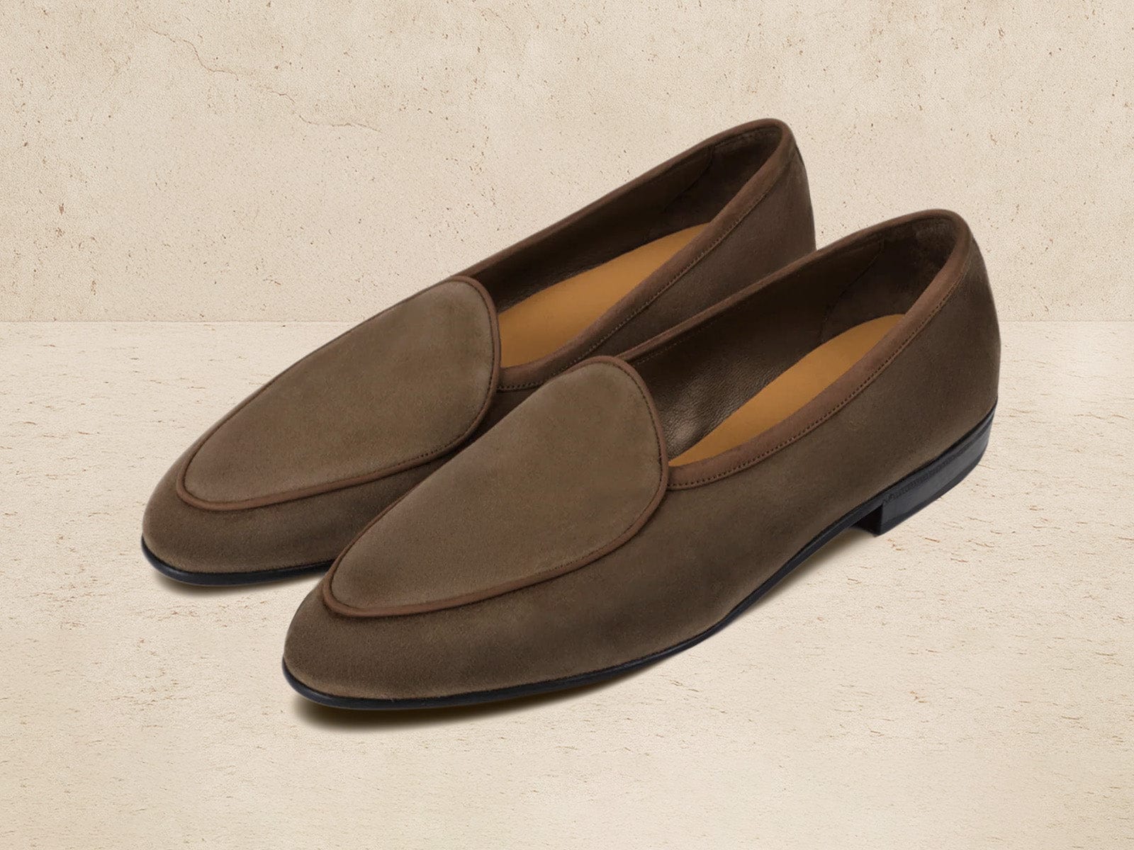 Sagan Rubber Loafers in Olivine Green Asteria Suede