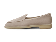 Stride Loafers in Sandy Grey Glove Suede Natural Sole