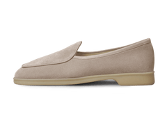 Stride Loafers in Sandy Grey Glove Suede Natural Sole