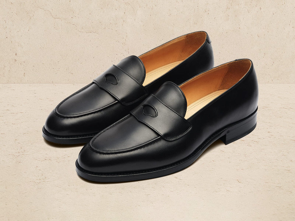 Berkeley Penny Loafers in Black Calf