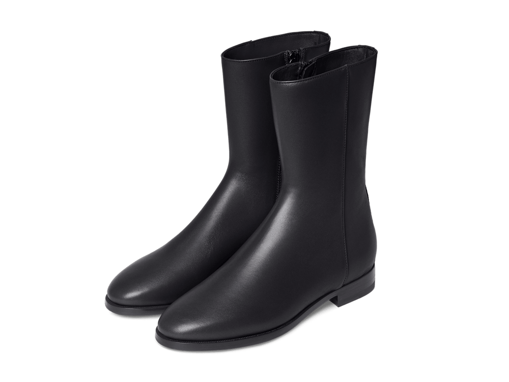 Élan City Boots in Black Leather