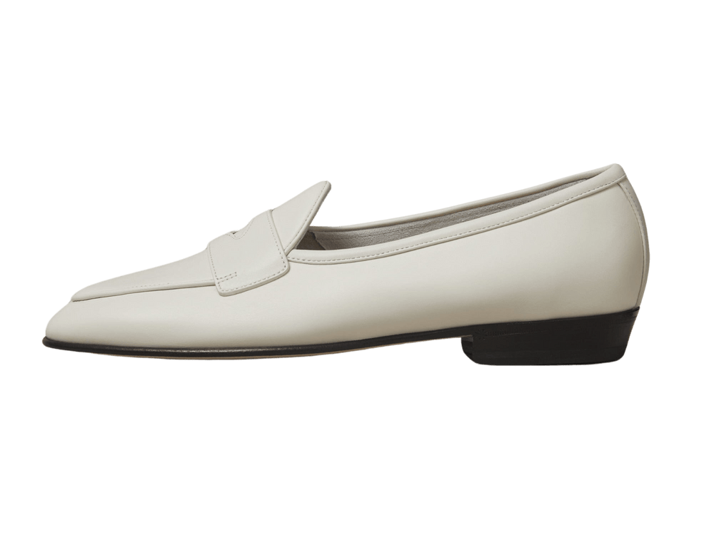 Sagan Classic Ginkgo Loafers in Blanc Cassè Drape Calf