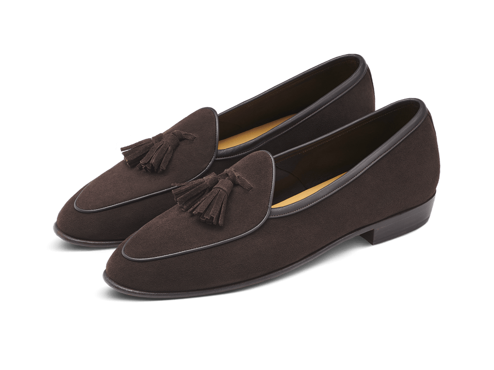 サガンクラシック タッセル ルシタニアダークブラウンスエード