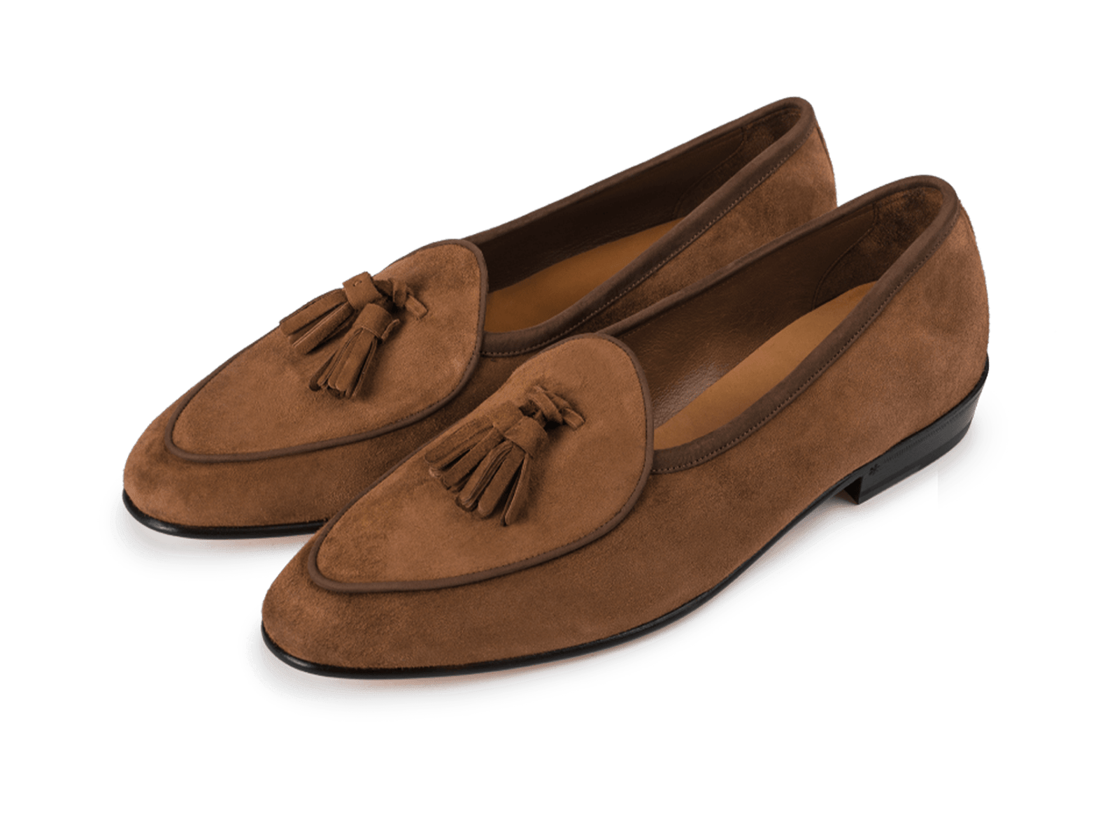 Sagan Classic Tassel Loafers in Moyen Brown Asteria Suede