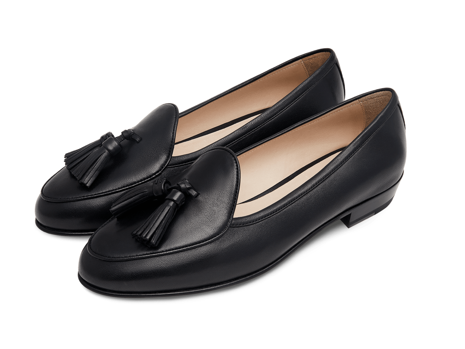 Sagan Classic Tassel Loafers in Black Nappa