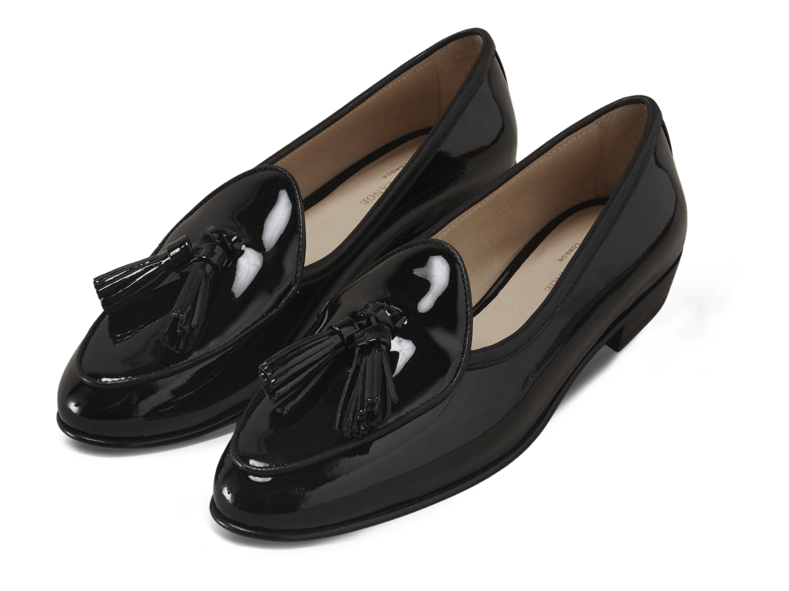 Sagan Classic Tassel Loafers in Black Patent