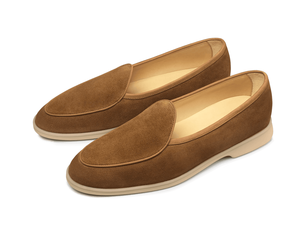Stride Loafers in Earth Glove Suede Natural Sole