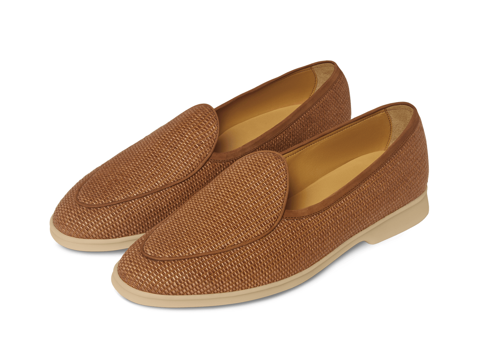 Stride Loafers in Honey Raffia with Natural Sole