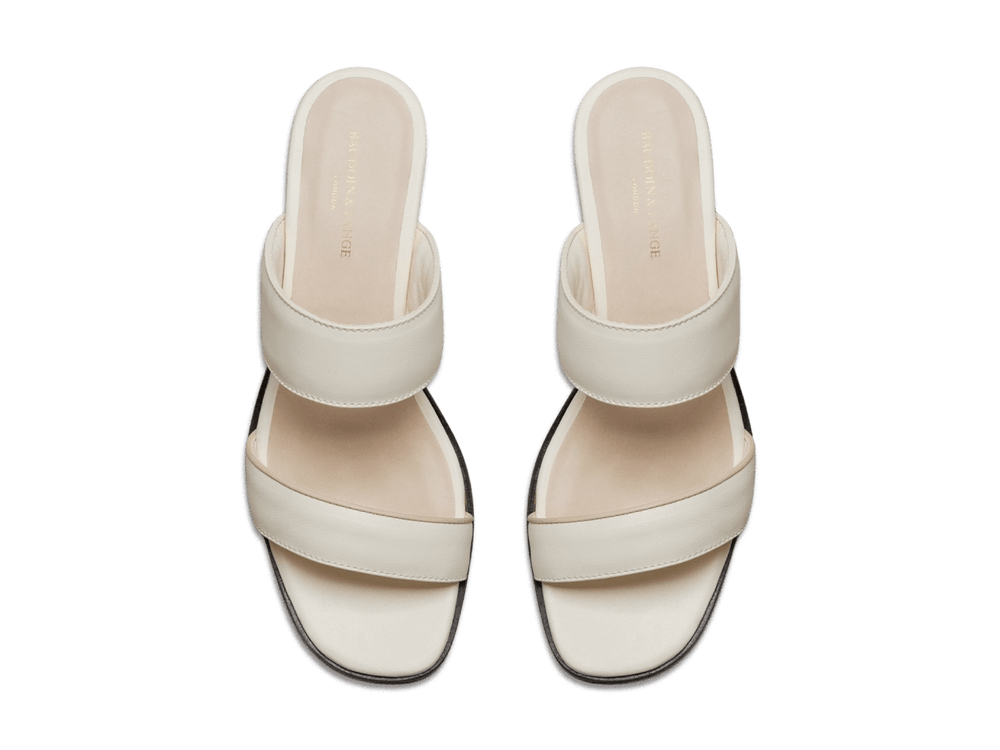 Plume Hi Sandal in Blanc Cassé Nappa