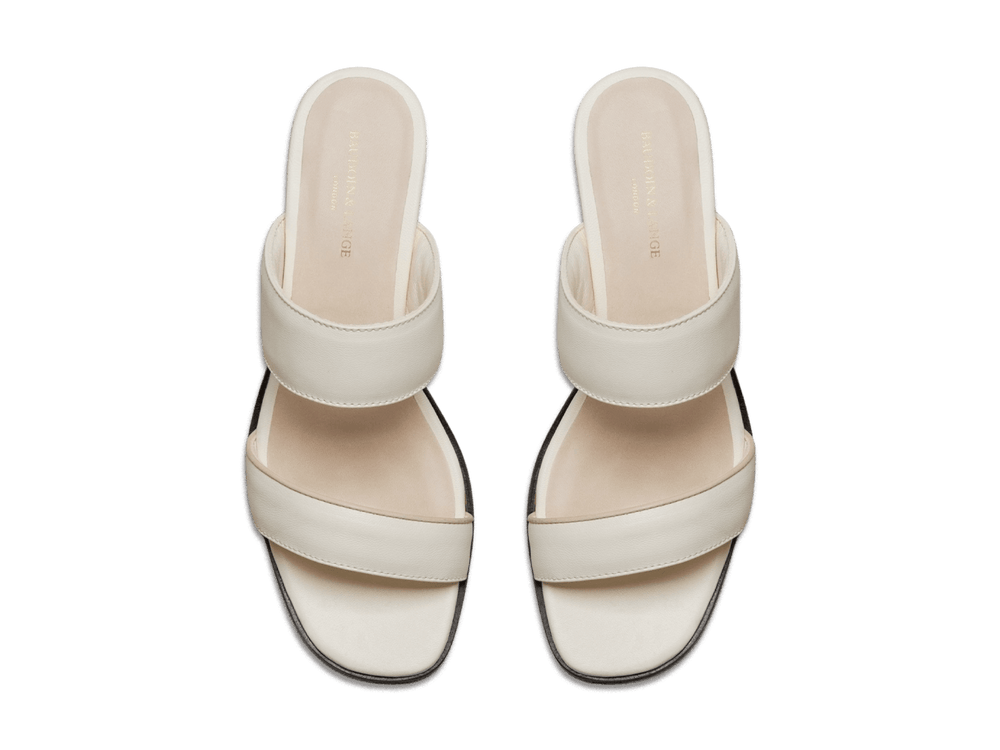 Plume Hi Sandal in Blanc Cassé Nappa
