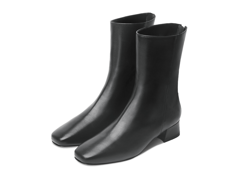 Debbie Boots in Black Nappa