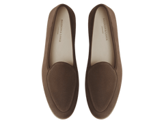 Stride Loafers in Deep Taupe Glove Suede Natural Sole