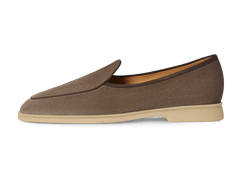 Stride Loafers in Fiji Grey Glove Suede with Natural Sole