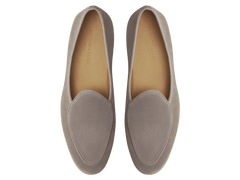 Stride Loafers in Sandy Grey Glove Suede Natural Sole