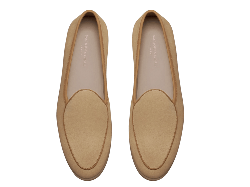 Stride Loafers in Tropez Beige Glove Suede Natural Sole