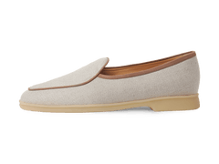 Stride Loafers in Vachette Linen with Natural Sole