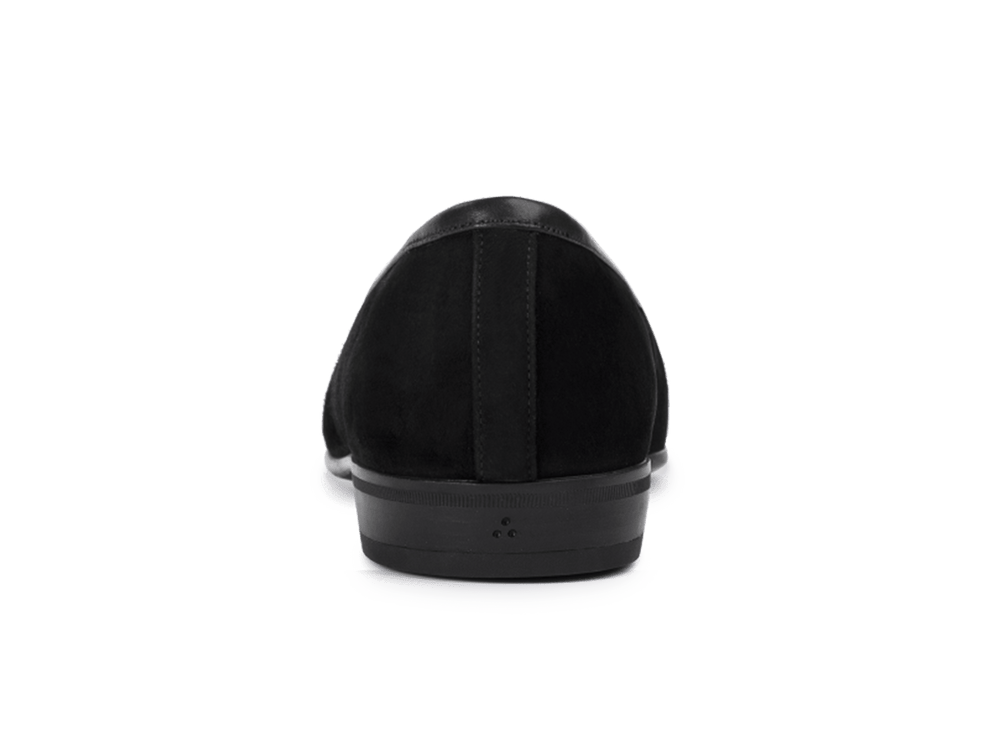 Sagan Rubber Loafers in Obsidian Black Asteria Suede