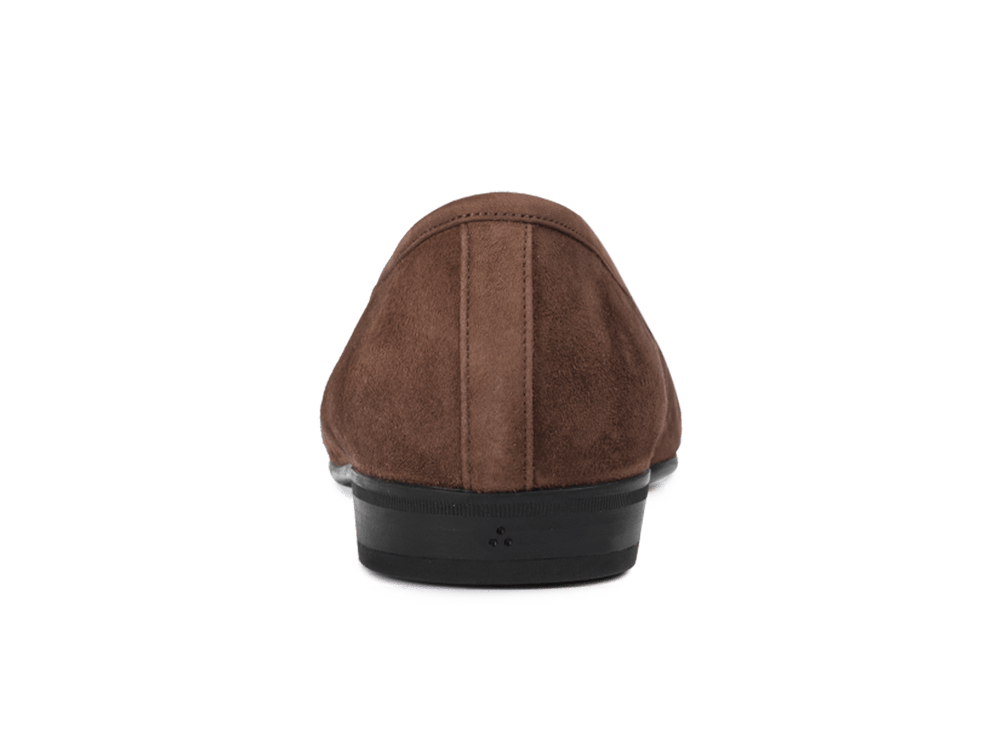 Sagan Rubber Tassel Loafers in Deep Taupe Asteria Suede