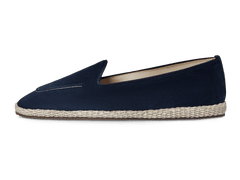 Calvi Espadrilles in Marina Navy Luxe Suede and Gros Grain