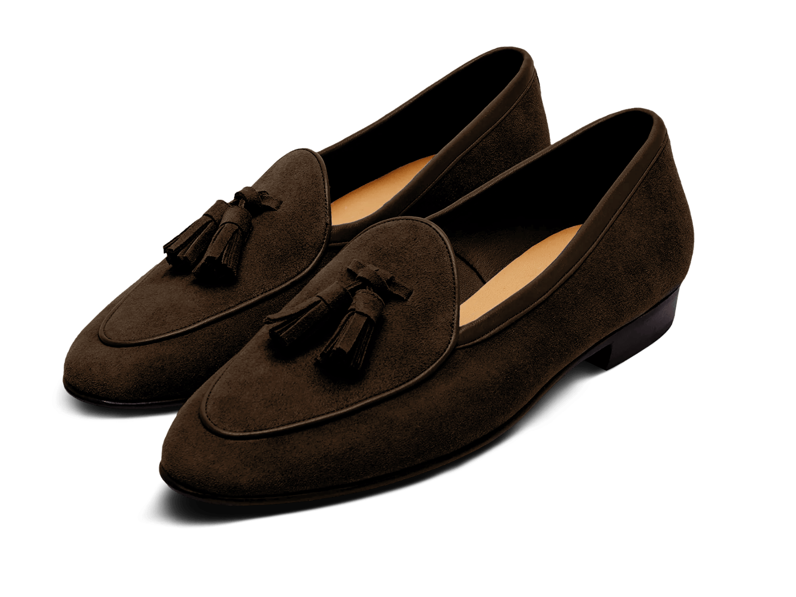 Sagan Classic Tassel Loafers in Lusitanias Dark Brown Asteria Suede