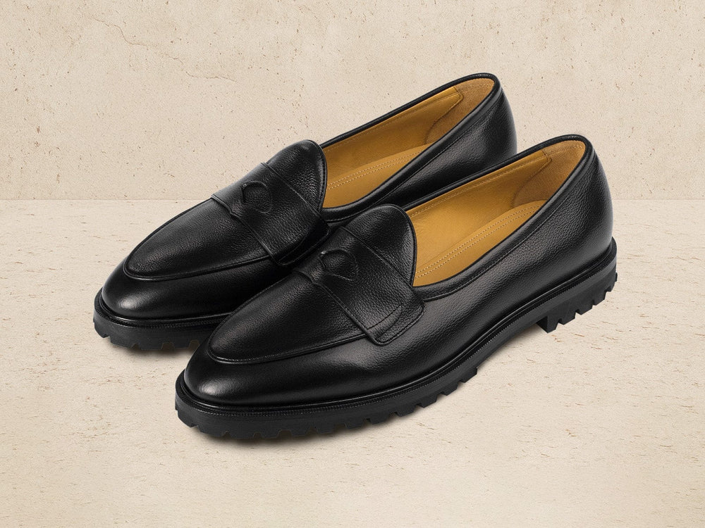 Grand Varenne Loafers in Black Shield Calf