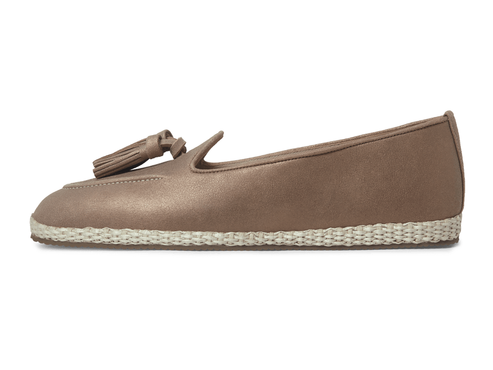 Calvi Tassel Espadrilles in Golden Sand Luxe Suede