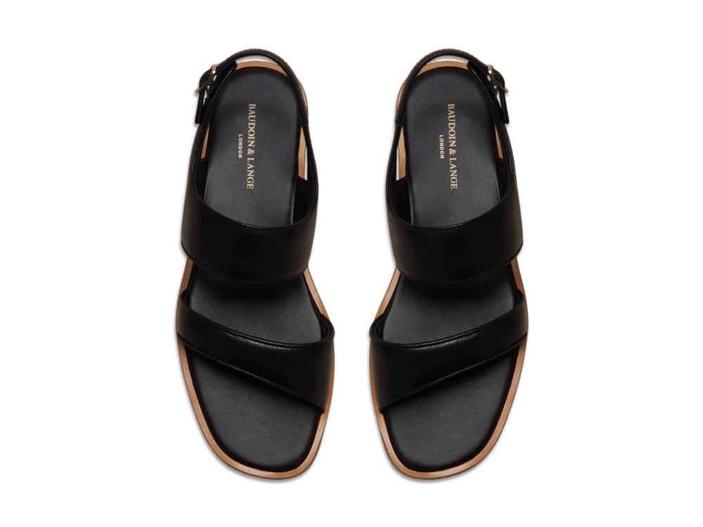 Nuage Sandal in Black Nappa
