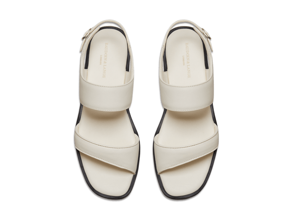 Nuage Sandal in Blanc Casse Nappa