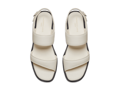 Nuage Sandal in Blanc Casse Nappa