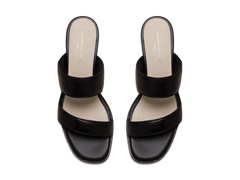 Plume Hi Sandal in Black Nappa