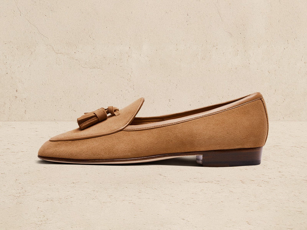 Sagan Classic Tassel Loafers in Alezan Asteria Suede