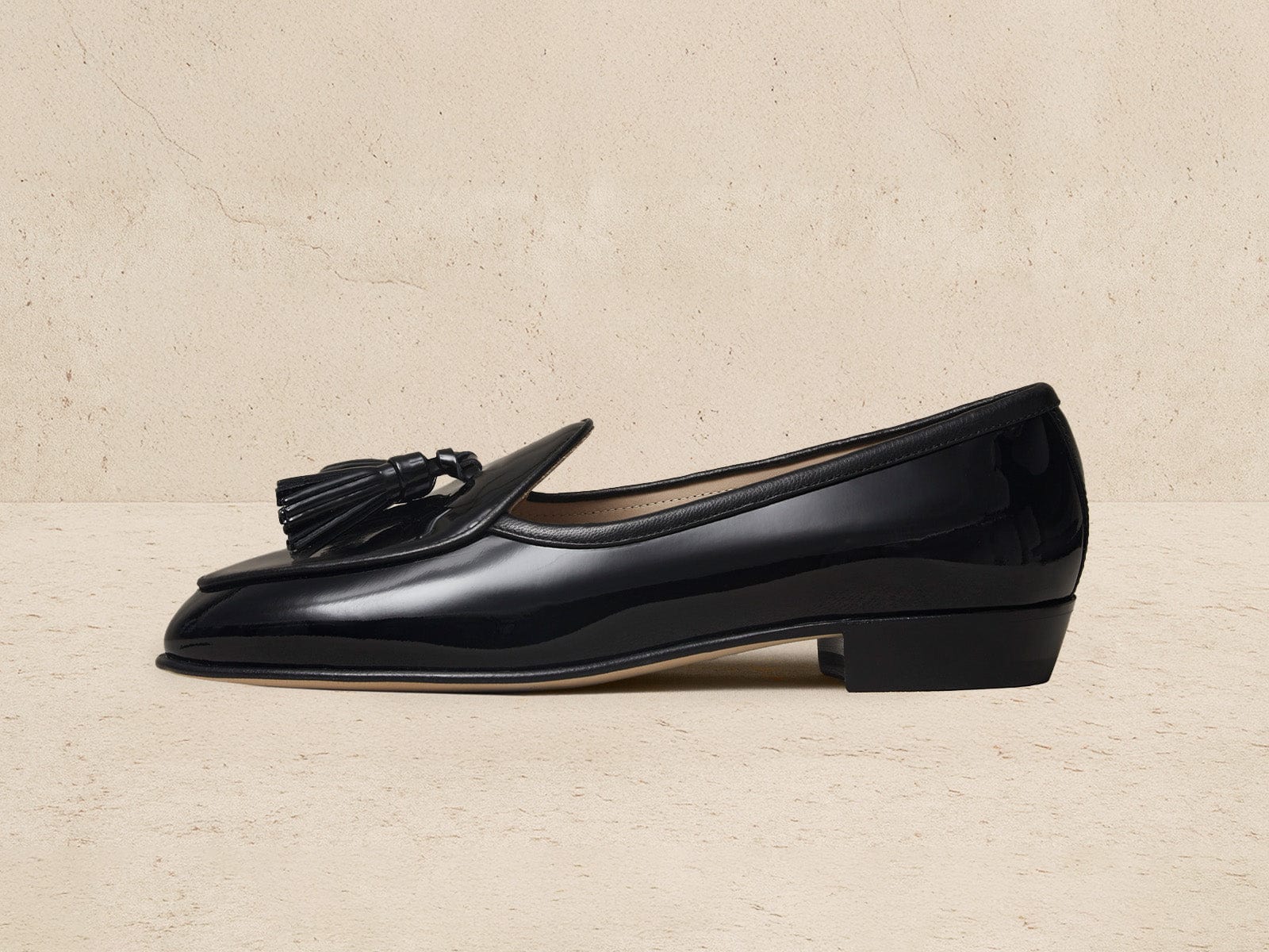 Sagan Classic Tassel Loafers in Black Patent