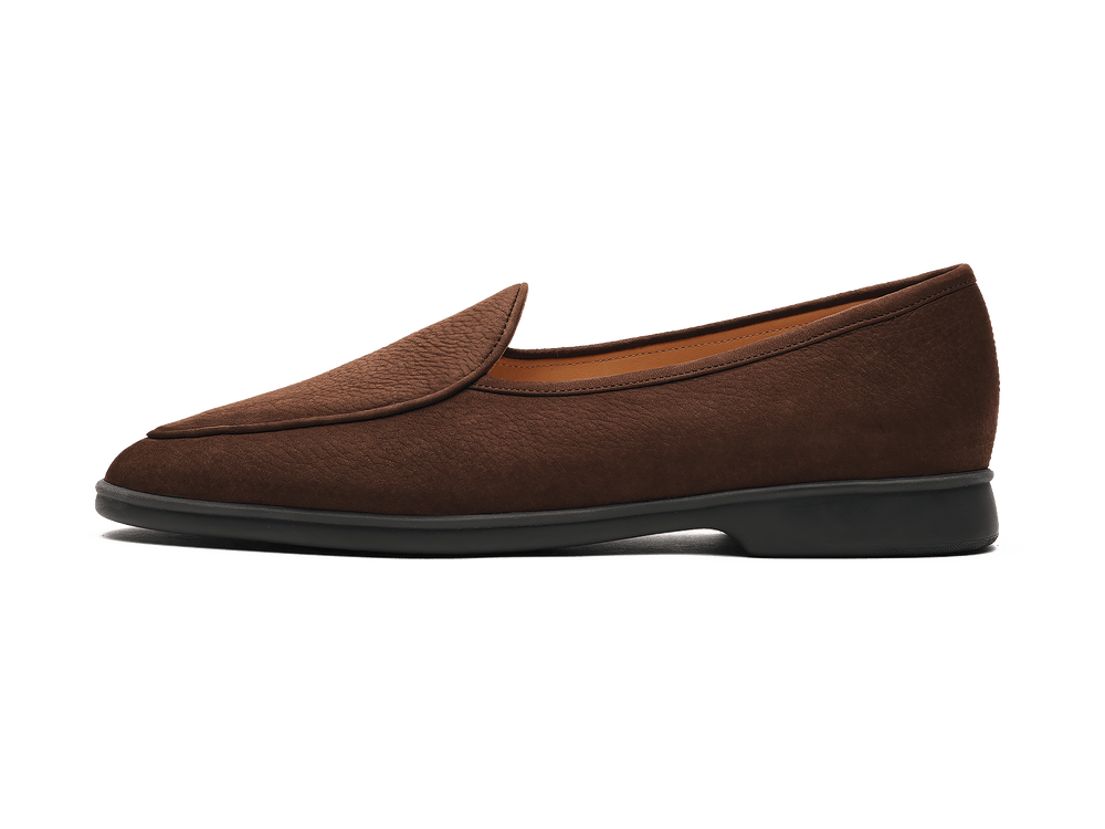 Stride Loafers in Ebony Brown Shield Nubuck