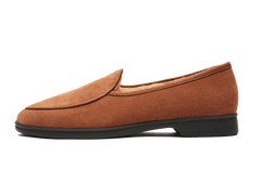 Stride Loafers in Moyen Brown Suede with Shearling Lining